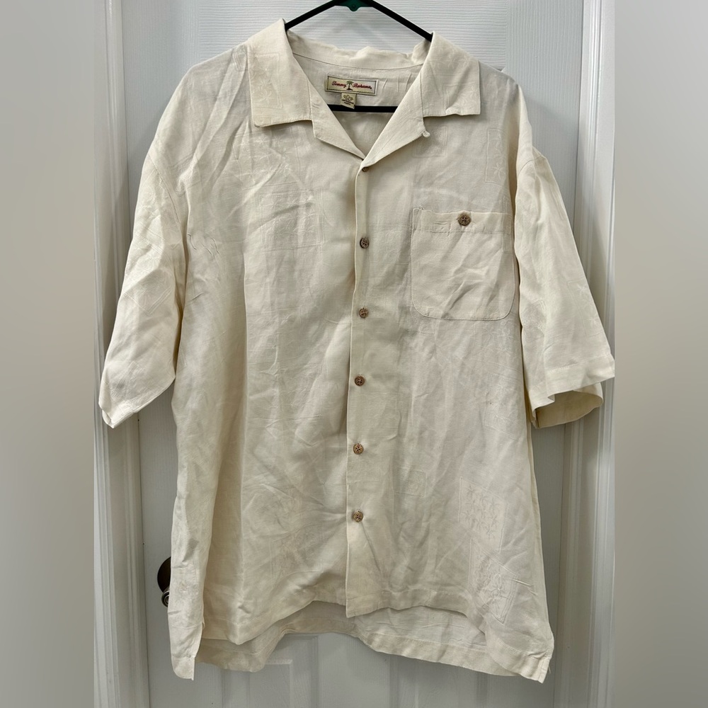 Tommy Bahama men’s XL Silk and Linen Hawaiian shirt